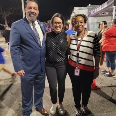 Mrs. Green and district 9 personnel